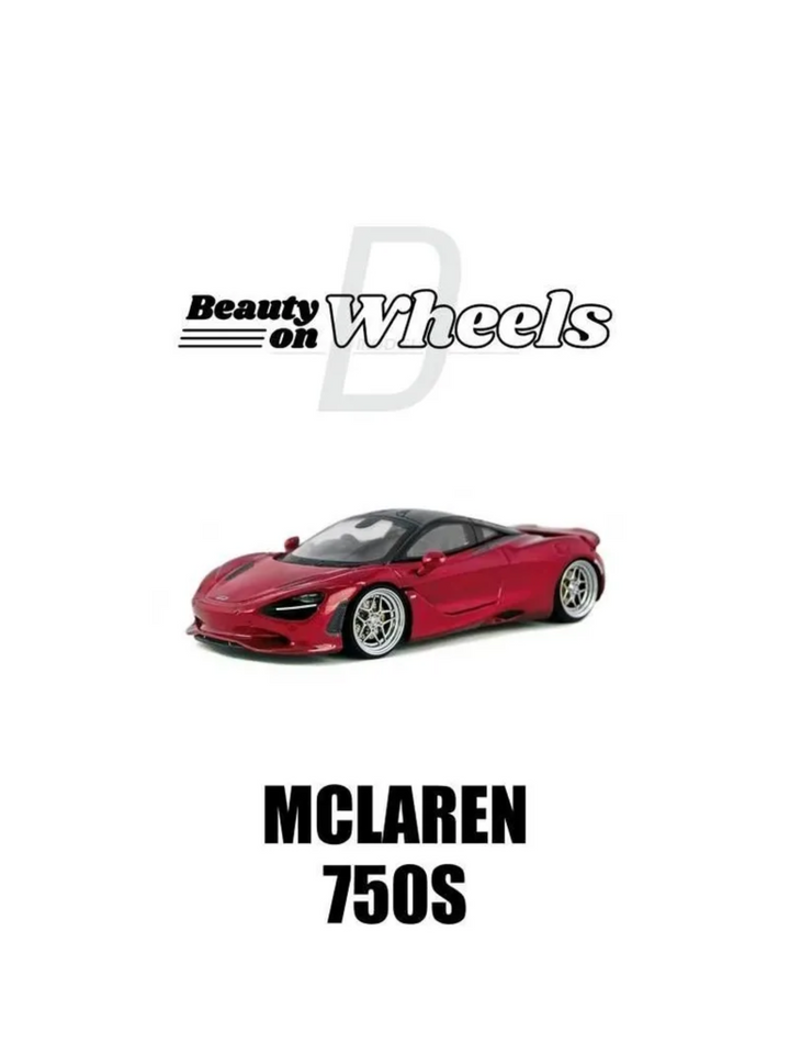 D MODEL BEAUTY ON WHEELS 1:64 McLaren 750S Red DBW050A