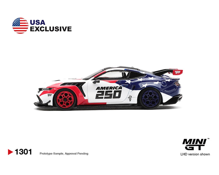 [Preorder] Mini GT 1:64 Ford Mustang GTD America 250 USA Exclusive LHD- Limited Edition MGT01301-BL