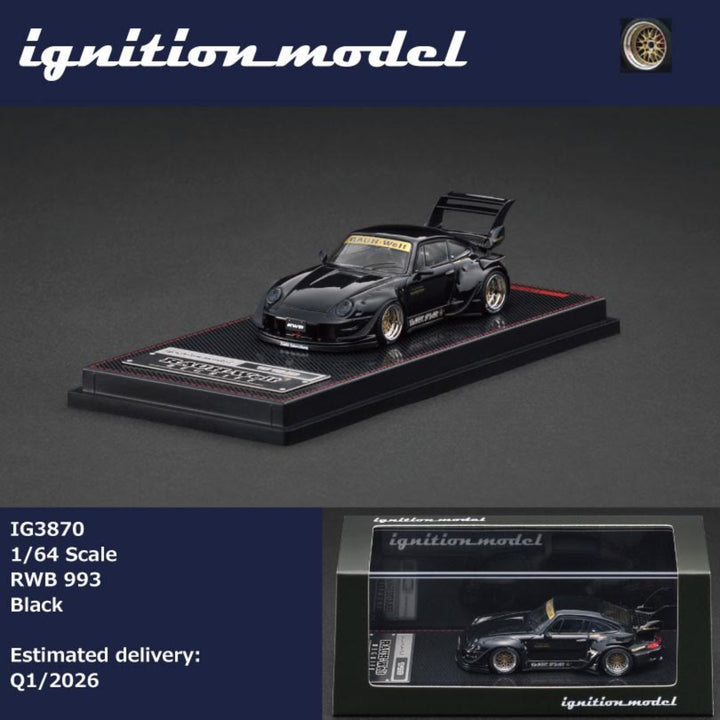 [Preorder] Ignition Model 1:64 Porsche RWB 993 Black IG3870