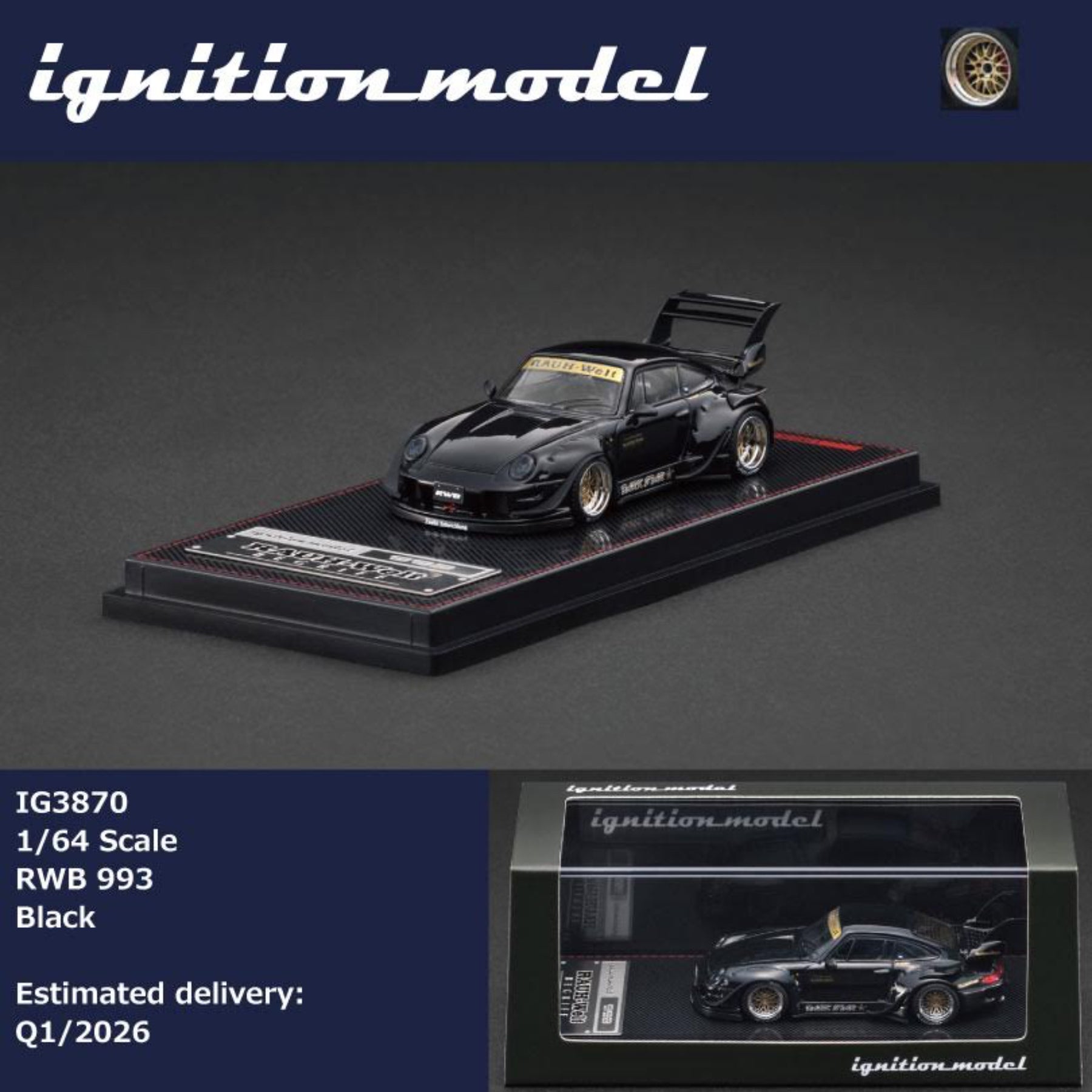 ミニカー Ignition model 1:64 RWB IG Ignition Model 1/64 Porsche 911 993 RWB Rauh-Welt