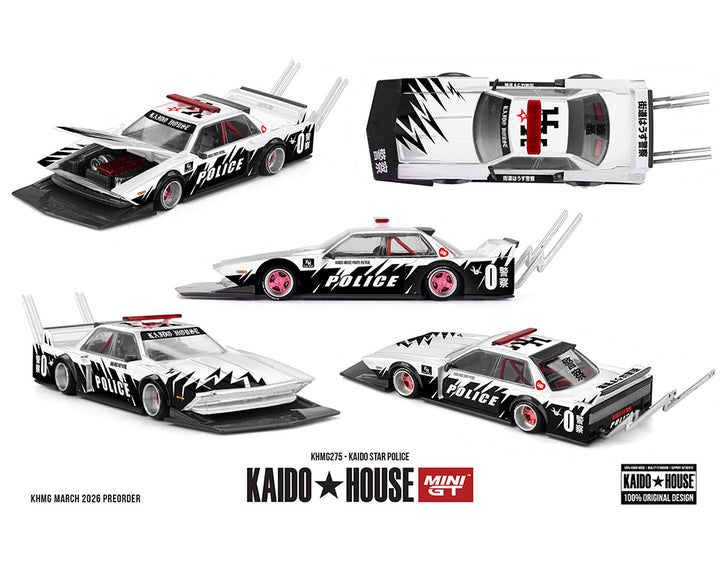 [Preorder] Kaido House x Mini GT 1:64 Kaido Star Police – White – Limited Edition KHMG275
