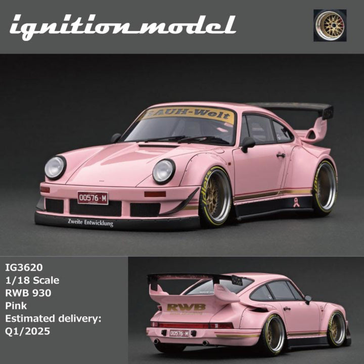 [Preorder] Ignition Model 1:18 Porsche RWB 930 Pink IG3620