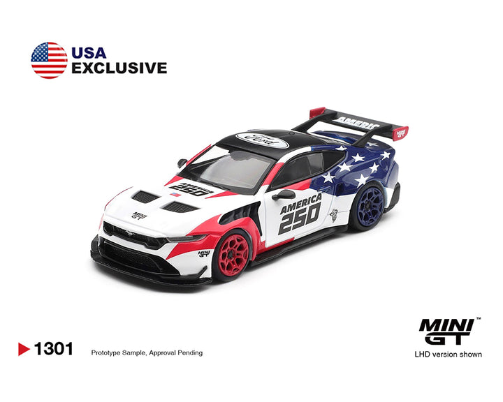 [Preorder] Mini GT 1:64 Ford Mustang GTD America 250 USA Exclusive LHD- Limited Edition MGT01301-BL