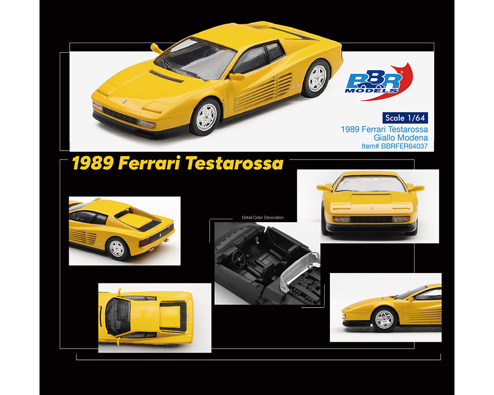 Preorder] BBR Models 1:64 1989 Ferrari Testarossa – Giallo Modena