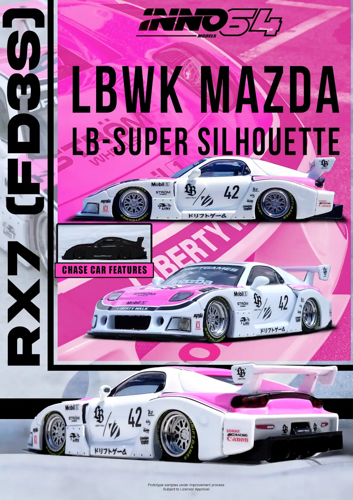 [Preorder] Inno64 1:64 MAZDA RX7 (FD3S) LB-SUPER SILHOUETTE "DRIFT GAMES 2025" IN64-LBWK-RX7-08