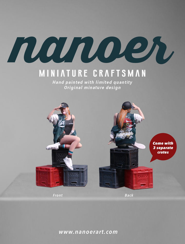 [Preorder] Nanoer 1:64 Bubble Gum girl with 3 crates. (Separate parts)