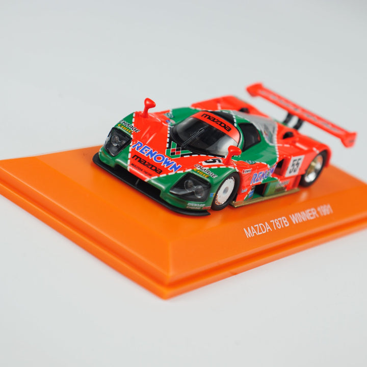 Kyosho 1:64 Mini Car &amp; Book Mazda 787B (NO.55) K07033B1-CL (Chinese Version) K07033B1-CL