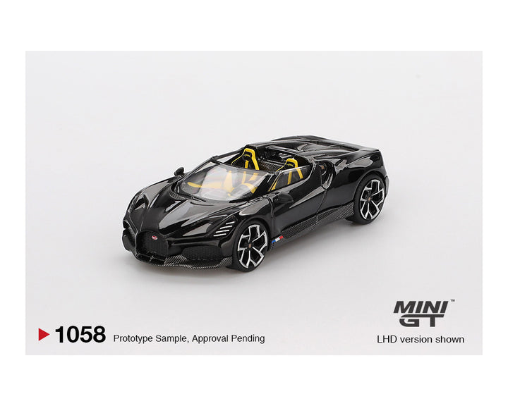 [Preorder] Mini GT 1:64 Bugatti W16 – Mistral Black MGT01058-BL