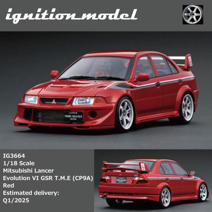 [Preorder] Ignition Model 1:18 Mitsubishi Lancer Evolution VI GSR T.M.E (CP9A) Red IG3664