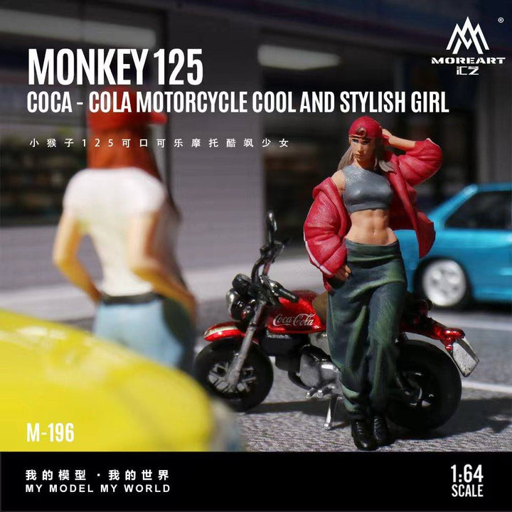 MoreArt 1:64 Little Monkey 125 Coca-Cola Motorcycle MO222196