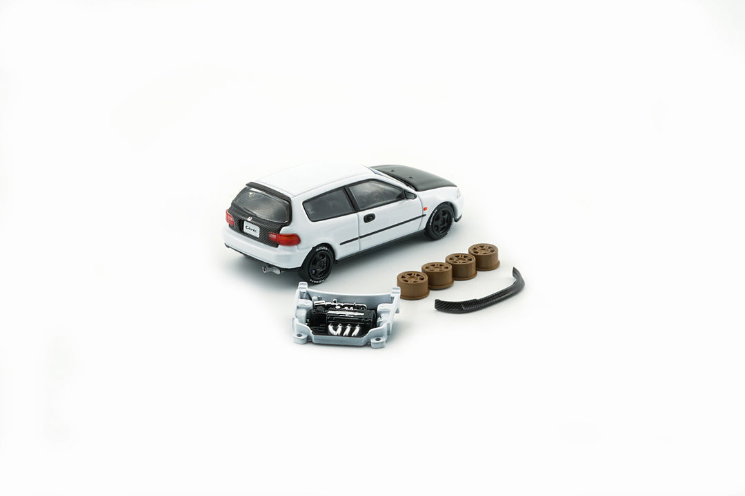 [Preorder] BMC 1:64 HONDA EG6 - White Carbon Bonnet (RHD) -PDE25 64B0484