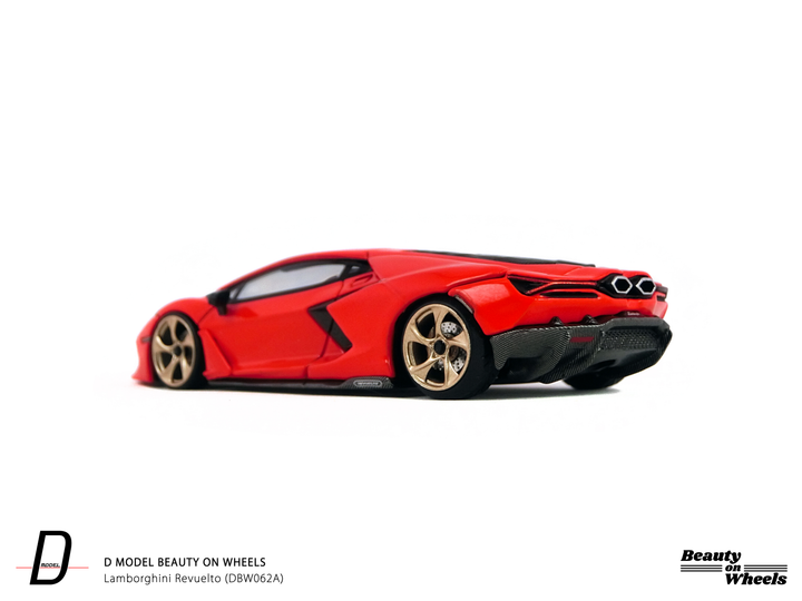 [Preorder] D MODEL BEAUTY ON WHEELS 1:64 Lamborghini Revuelto Arancio Dac Lucido DBW062A