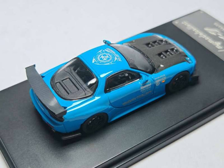 Model Collect 1:64 Mazda RX-7 (FD3S) Blue RE Amemiya Livery MC640012G