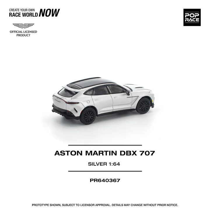 [Preorder] POPRACE 1:64 ASTON MARTIN DBX 707 SILVER PR640367