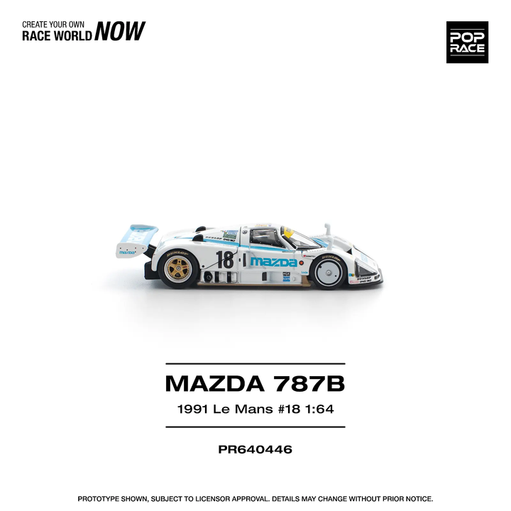 [Preorder] POPRACE 1:64 MAZDA 787B 1991 LE MANS 24HRS #18 PR640446
