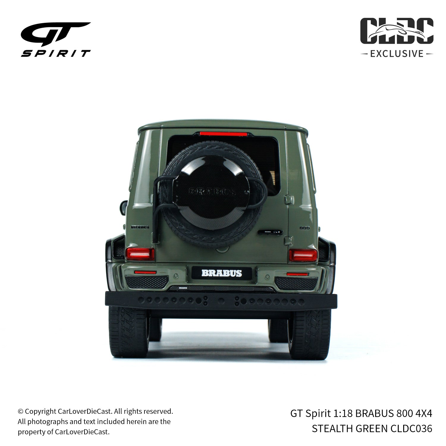 GT Spirit 1:18 BRABUS 800 4X4 STEALTH GREEN CLDC036