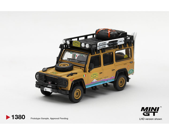 [Preorder] Mini GT 1:64 Land Rover Defender 110 1998 Camel Trophy Tierra del Fuego CT.24 Italy – Limited Edition MGT01380-BL