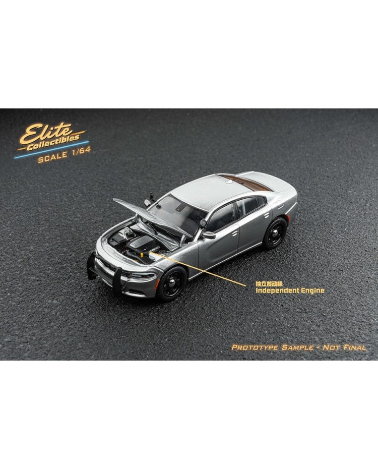 Elite Collectibles 1:64 Dodge Charger Warhorse Unmarked Police Interceptor (3 Coloiurs)