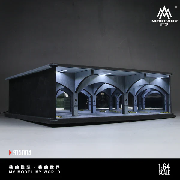 MoreArt 1:64 Underground Parking Garage Lighted Assembly Scene MO915004