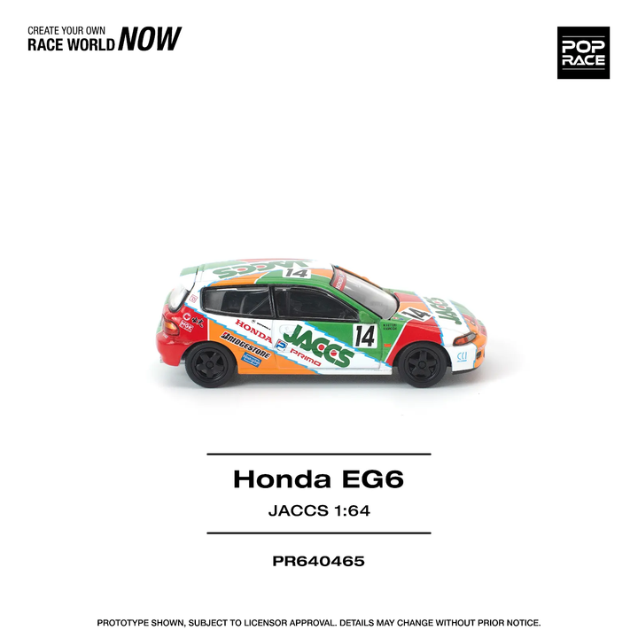 [Preorder] POPRACE 1:64 HONDA CIVIC (EG6) JACCS PR640465