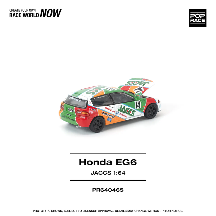 [Preorder] POPRACE 1:64 HONDA CIVIC (EG6) JACCS PR640465