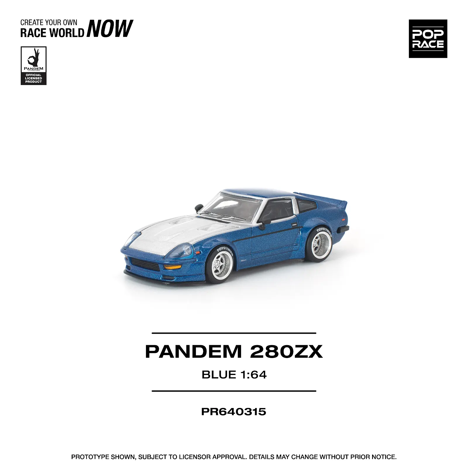 Preorder] POPRACE 1:64 DATSUN PANDEM 280ZX BLUE PR640315 – Horizon
