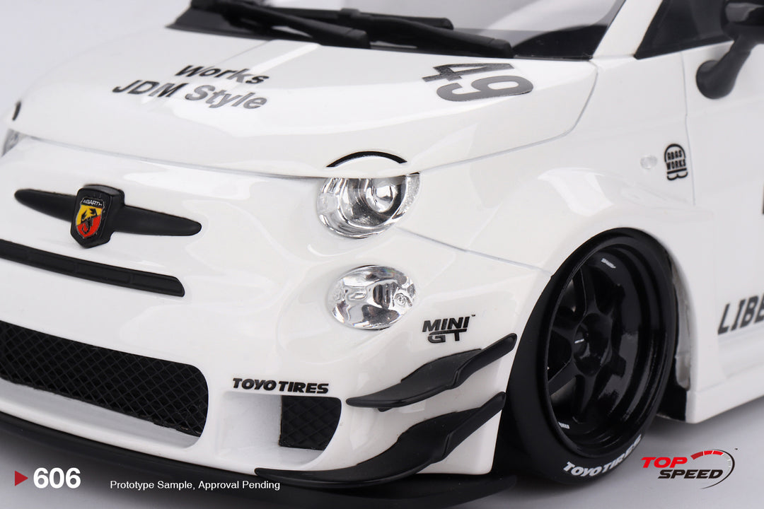 [Preorder] Topspeed 1:18 LB-WORKS x Abas Works Abarth 595 Gara White TS0606