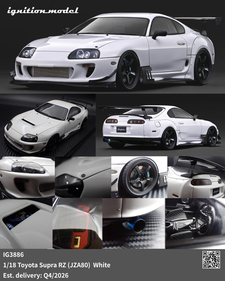 [Preorder] Ignition Model 1:18 Toyota Supra RZ (JZA80) White IG3886