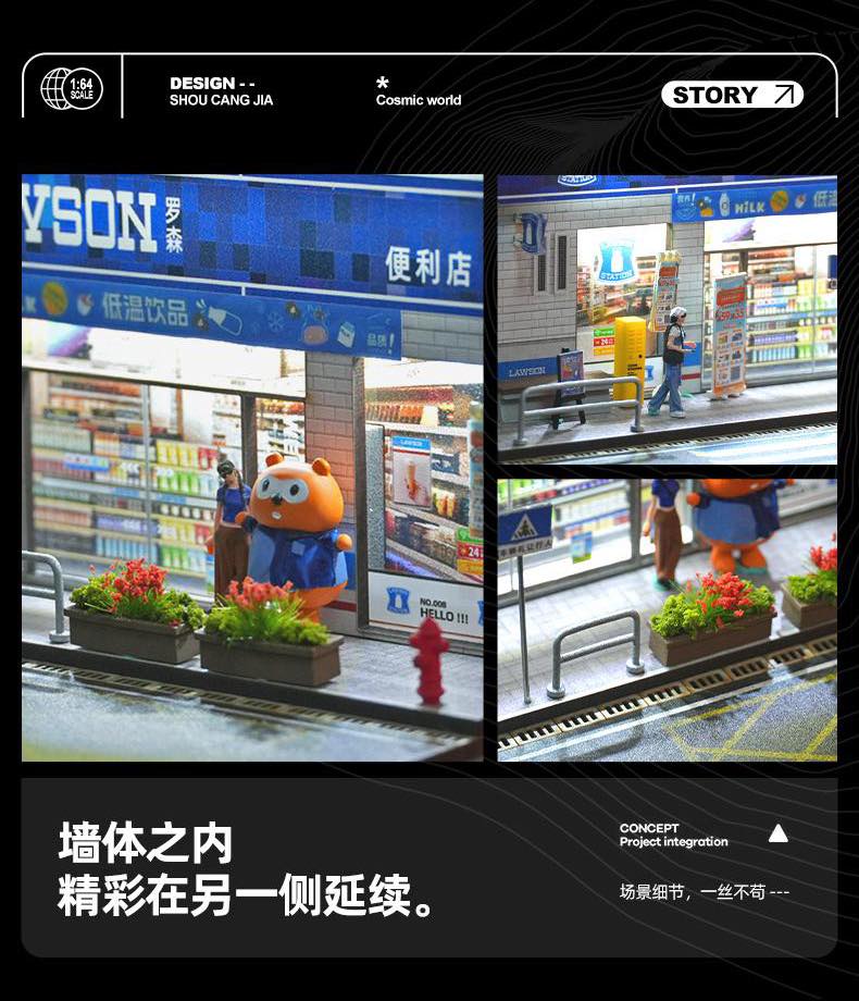SHOU CANG JIA 1:64 Lawson Convenience Store (Medium) SCENE SCJ-82047-A