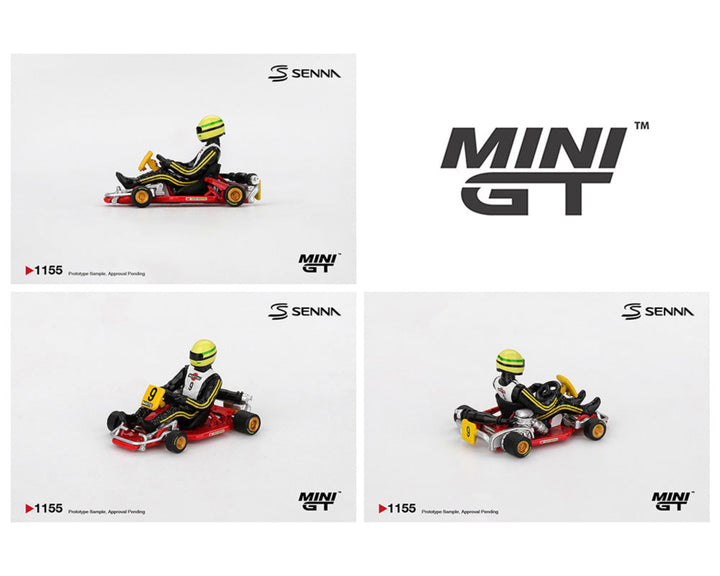 [Preorder] Mini GT 1:64 Senna Kart Formula K #9 Ayrton Senna da Silva 1981 Karting World Championship MGT01155-BL