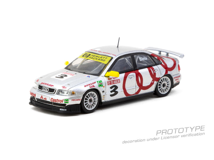 [Preorder] Tarmac Works 1:64 Audi A4 Quattro Macau Guia Race 1996 Winner Frank Biela T64-077-96MGP03