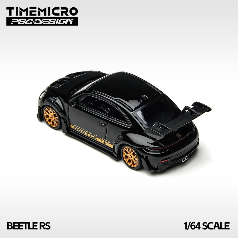 TimeMicro X PSC DESIGN 1:64 volkswagen beetle RS Black and Gold TM647903