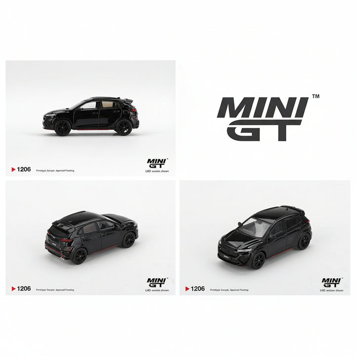 [Preorder] MINIGT 1:64 Hyundai Kona N – Phantom Black – Korea Exclusive MGT01206