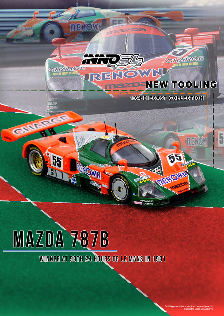 [Preorder] Inno64 1:64 MAZDA 787B Winner At 24 Hours Le Mans 1991 IN64-787B-LM91W
