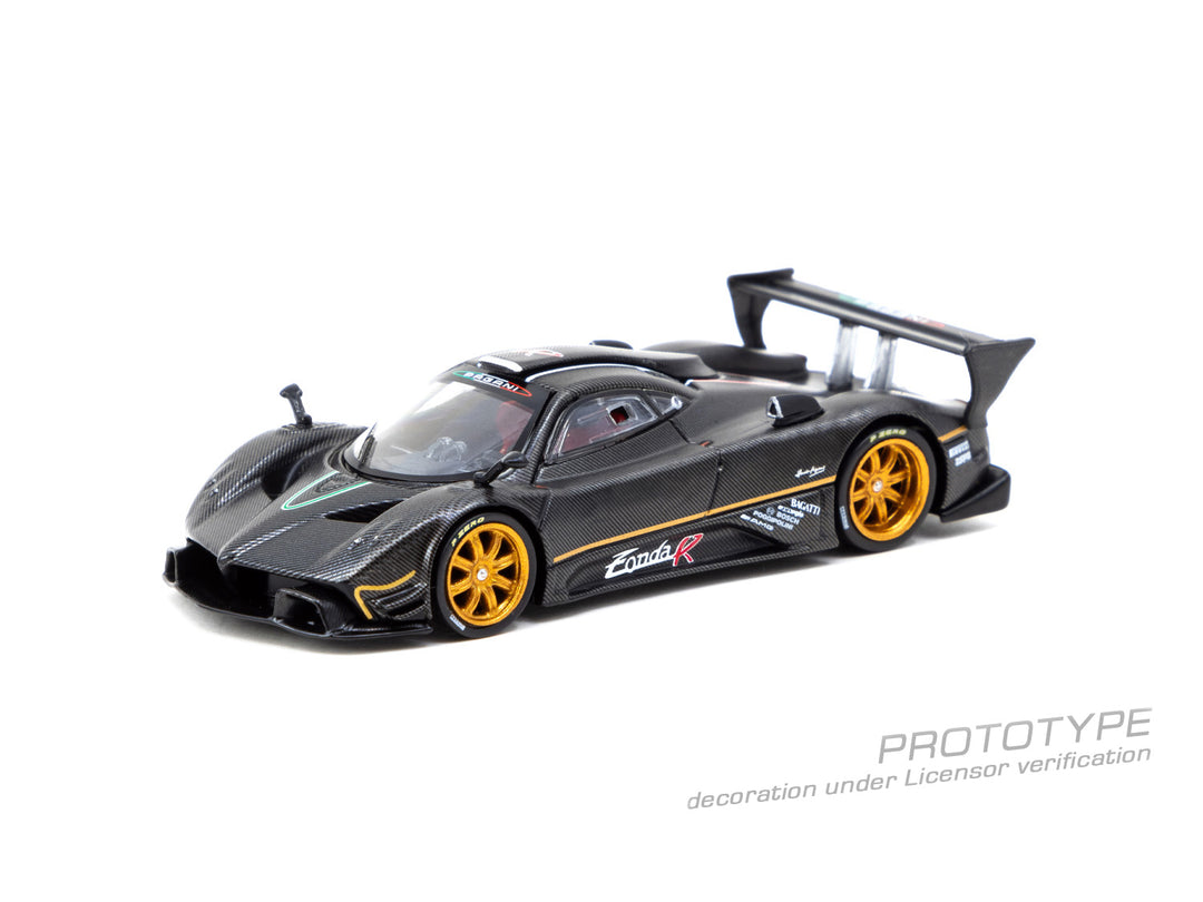 [Preorder] Tarmac Works 1:64 Pagani Zonda R Matte Exposed Carbon Fiber T64G-TL015-BCF