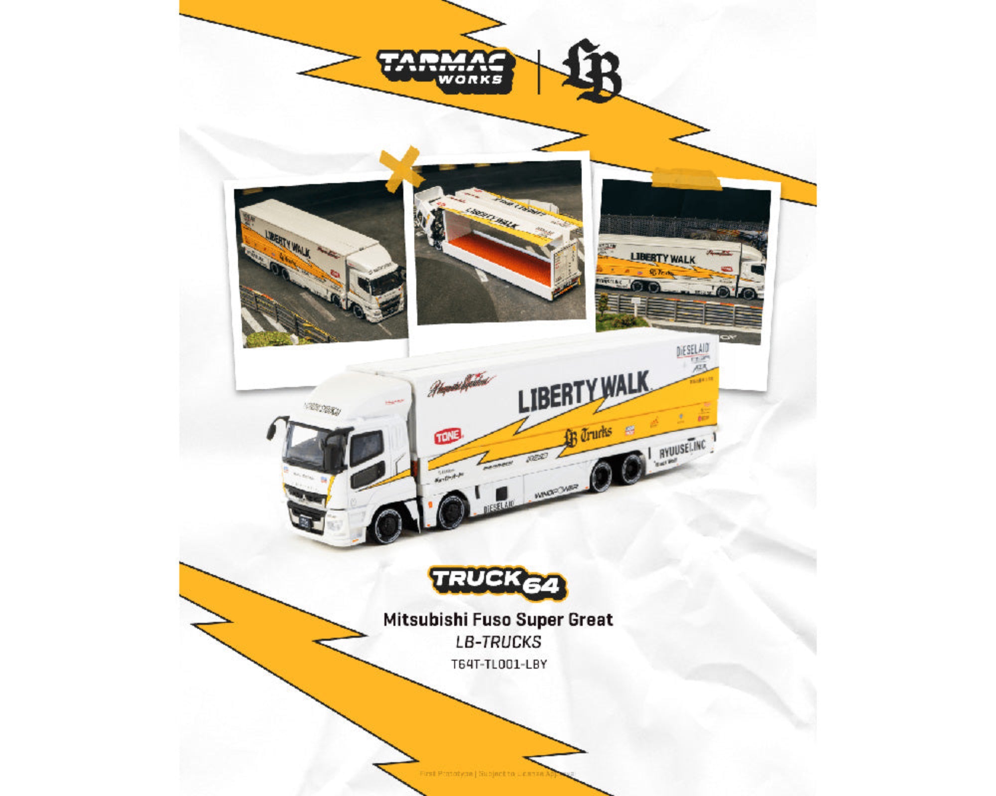 8/19まで TARMAC WORKS 三菱 Fuso Super Great Tarmac Works 1:64 Mitsubishi Fuso Super Great Gulf Racing Truck