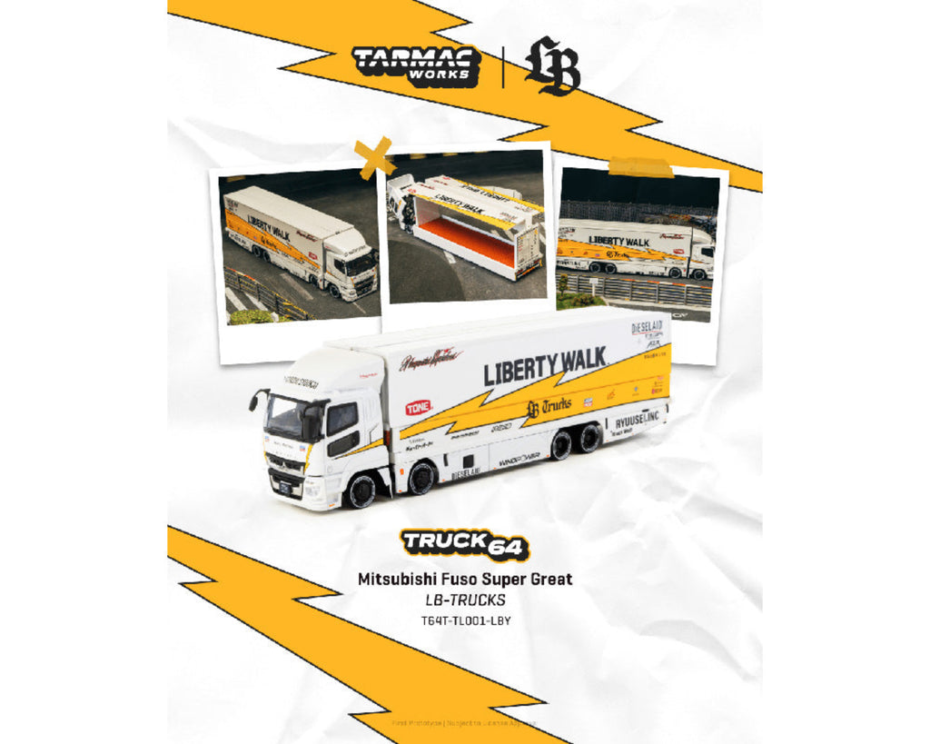 ミニカー TARMAC 1/64 LBWK Truck Mitsubishi Fuso Preorder] Tarmac Works 1:64 Mitsubishi Fuso Super Great LB-Truck