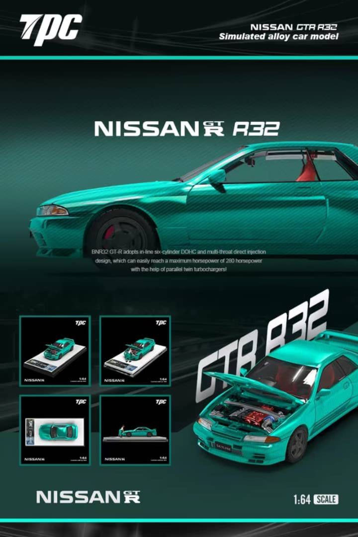 TPC 1:64 Nissan Skyline GT-R R32 (2 Versions) TPC644130