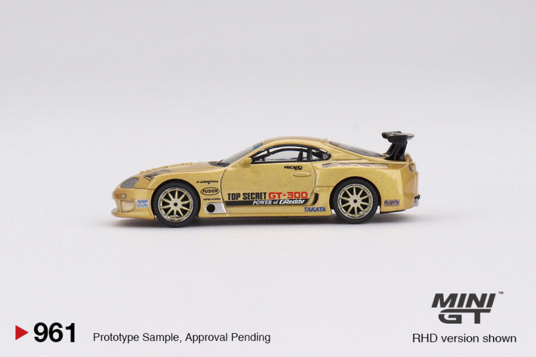 [Preorder] Mini GT 1:64 Toyota Supra (A80) Top Secret GT-300 Top Secret Gold MGT00961