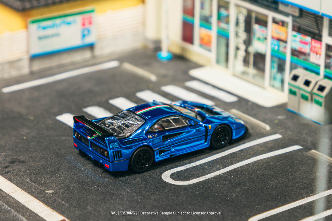 [Preorder] Tarmac Works 1:64 Ferrari F40 LM Chrome Blue T64-075-BC