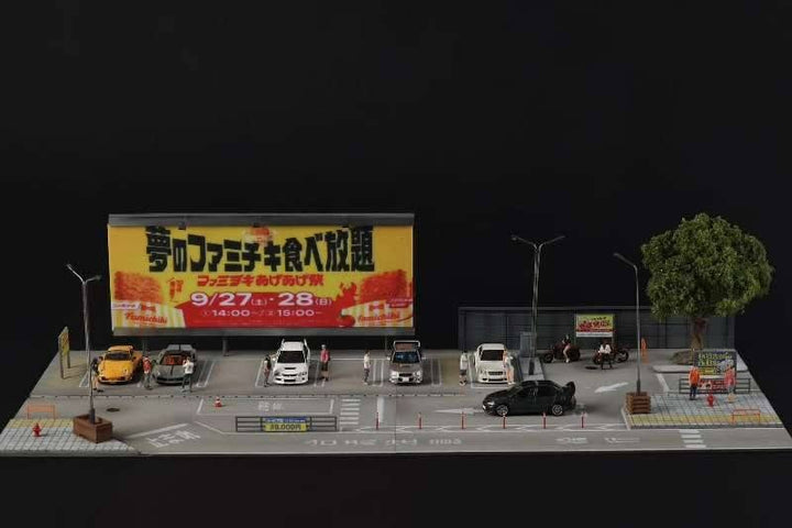 YOU&amp;CAR 1:64 Billboard Parking Lot Scene