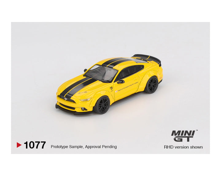 [Preorder] Mini GT 1:64 LB-WORKS Ford Mustang – Triple Yellow MGT01077-BL