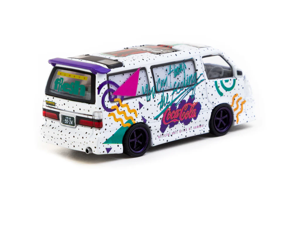 Tarmac Works 1:64 Toyota Hiace Wagon Custom Coca-Cola Delivery Van T64-078-CC
