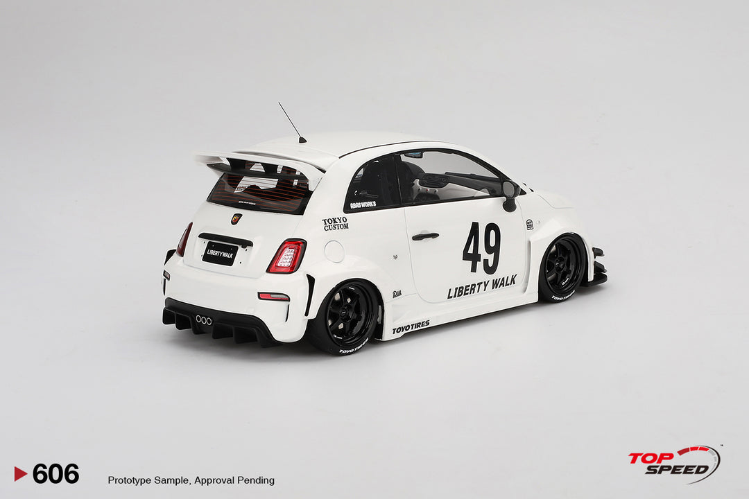 [Preorder] Topspeed 1:18 LB-WORKS x Abas Works Abarth 595 Gara White TS0606