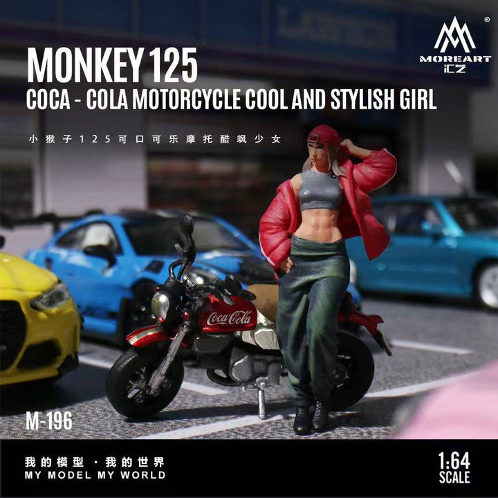 MoreArt 1:64 Little Monkey 125 Coca-Cola Motorcycle MO222196