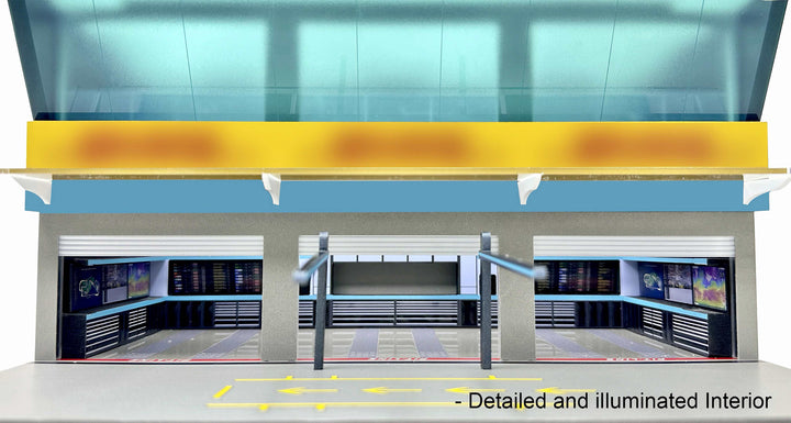 [Preorder] American Diorama 1:64 Grand Prix Paddock Diorama - Team Black  AD-2448MJ