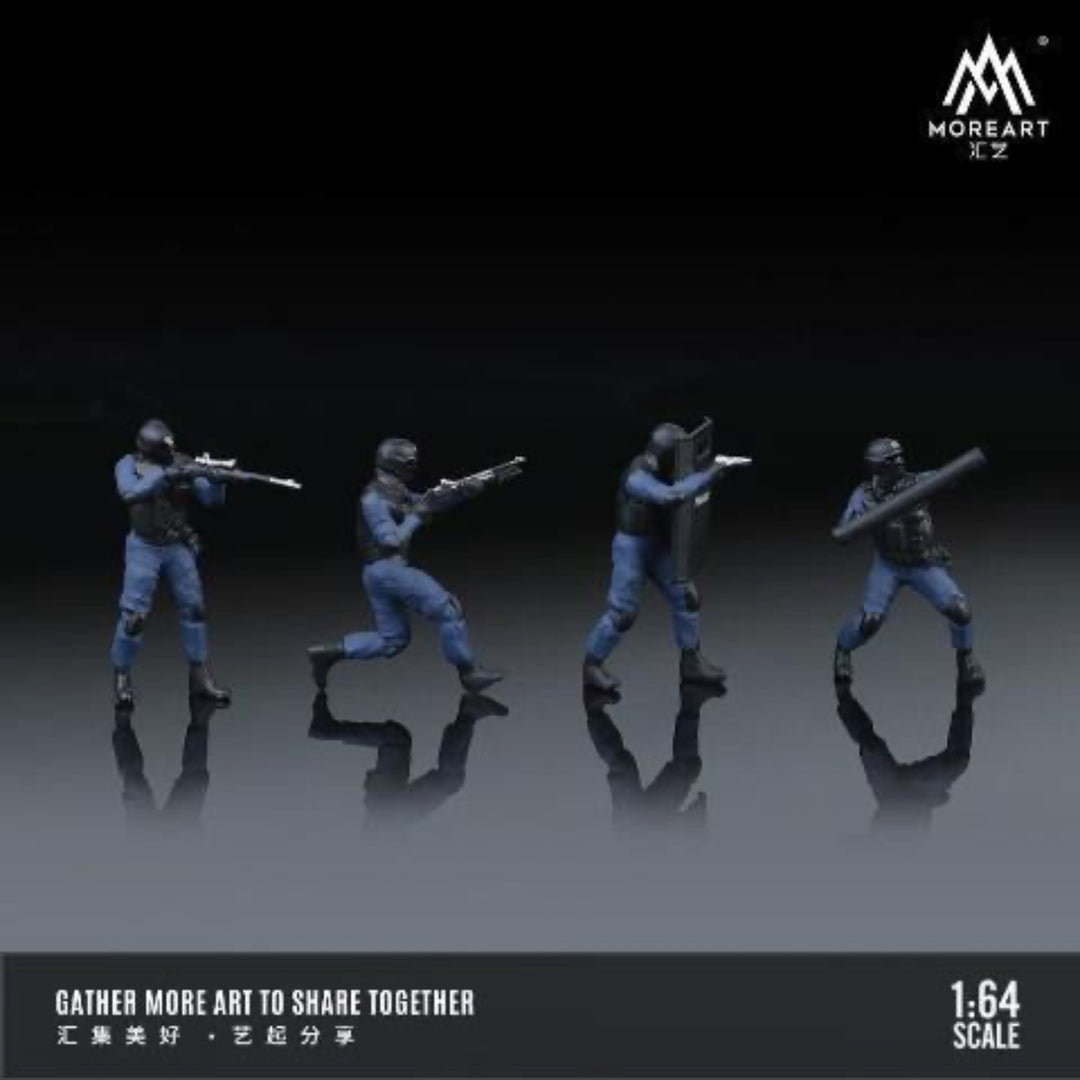 MoreArt 1:64 Armed Police Doll Set MO223020