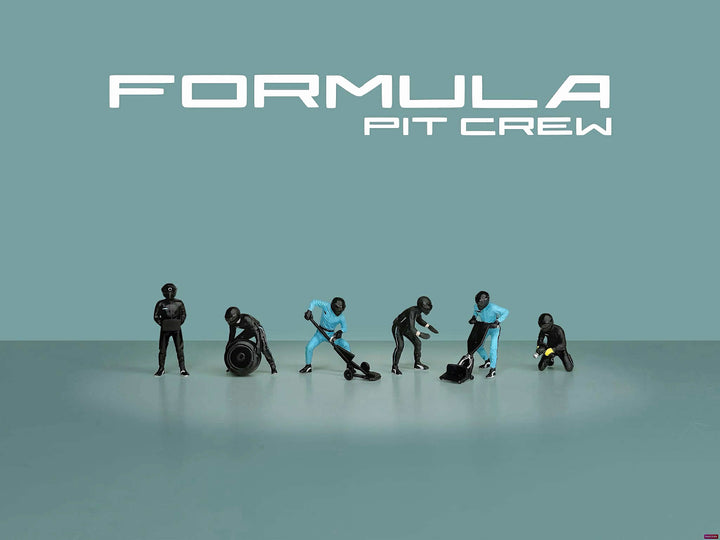 [Preorder] American Diorama 1:64 Formula Pit Crew Figures - Team Black AD-2444MJ