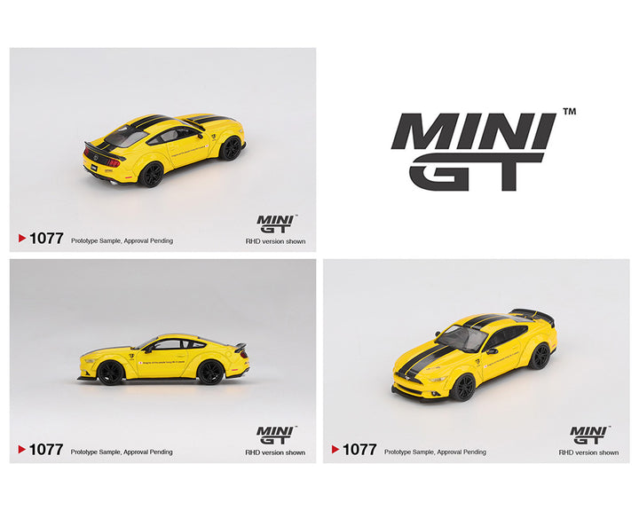 [Preorder] Mini GT 1:64 LB-WORKS Ford Mustang – Triple Yellow MGT01077-BL
