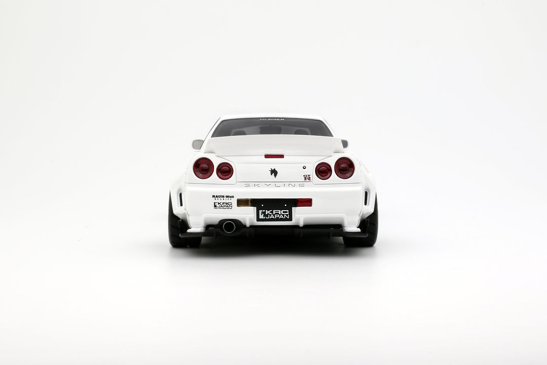 [Preorder] OttO 1:18 NISSAN SKYLINE GT-R (BNR34) BY KRC PEARL WHITE QX1 2019 OT1135